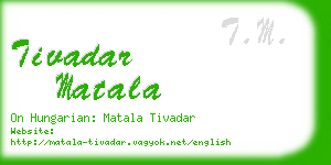 tivadar matala business card